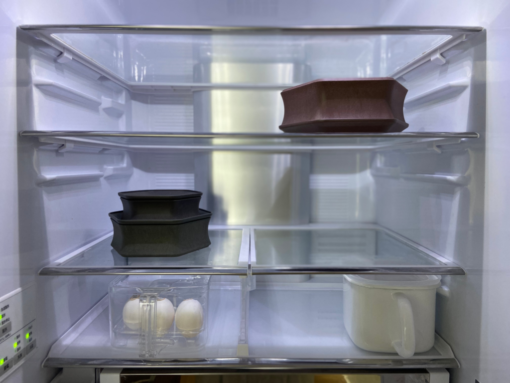 ARASヒートコレクションが実際に冷蔵庫に並んでいる画像